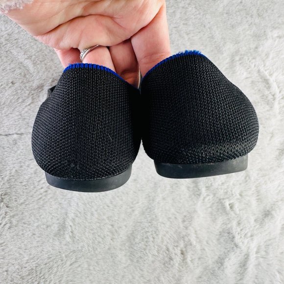 Rothys Shoe Women 8.5 The Point Black Fabric Pointy Toe Slip On Ballet Flats - Picture 5 of 8